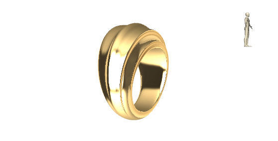 US 1 to 13 sizes BOMBE PROFILE RING STL VERIFIED 3D print model_4