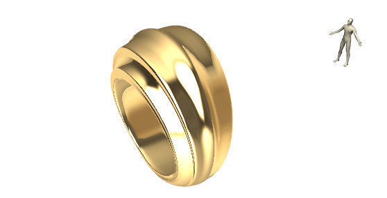 US 1 to 13 sizes BOMBE PROFILE RING STL VERIFIED 3D print model_1