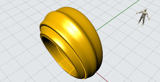 US 1 to 13 sizes BOMBE PROFILE RING STL VERIFIED 3D print model_7