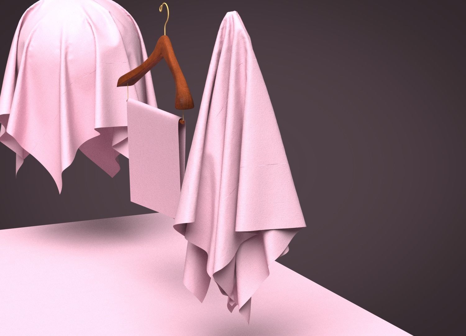 Cotton Poplin 40s Fabric 3D model_3