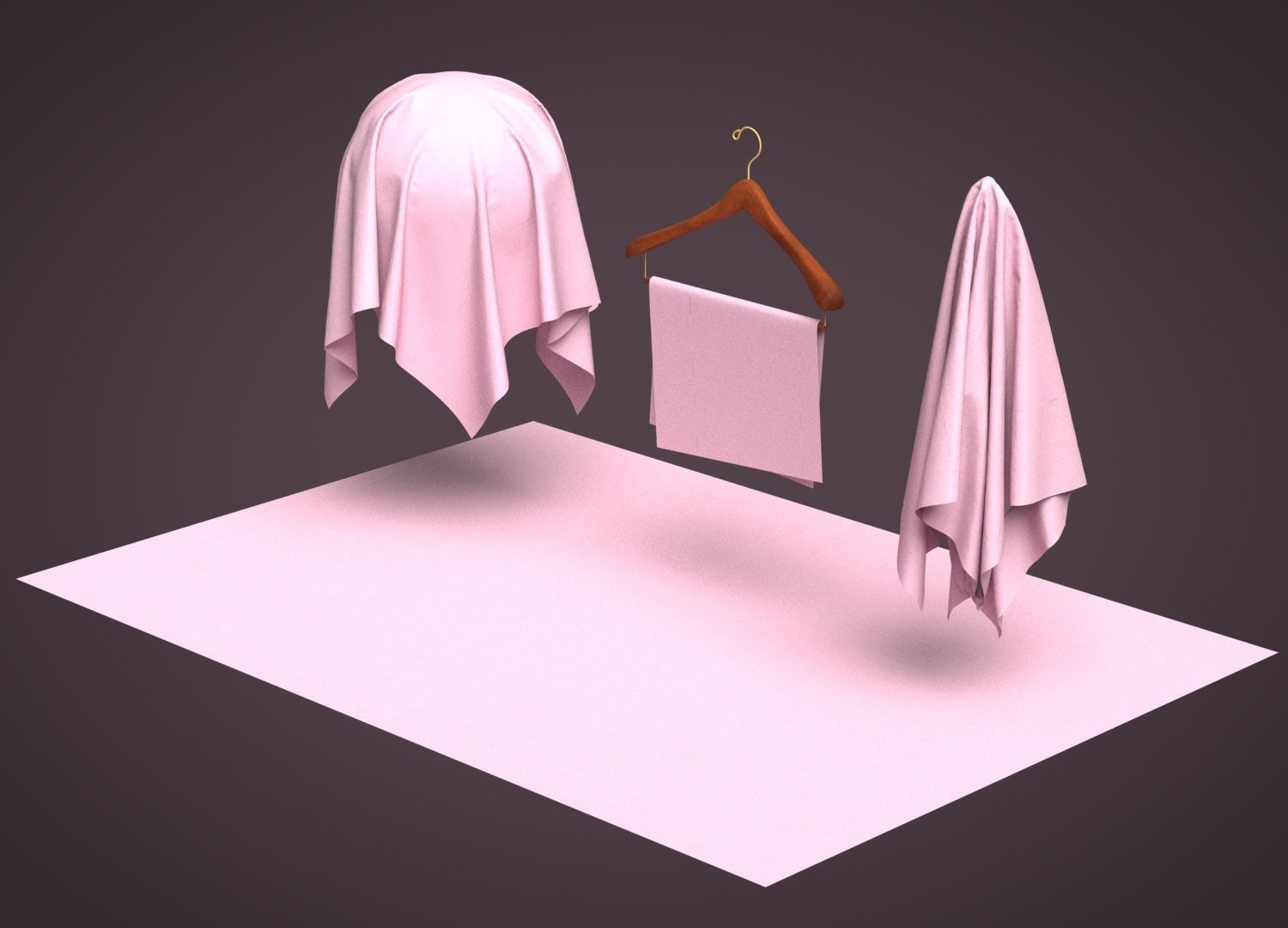 Cotton Poplin 40s Fabric 3D model_6