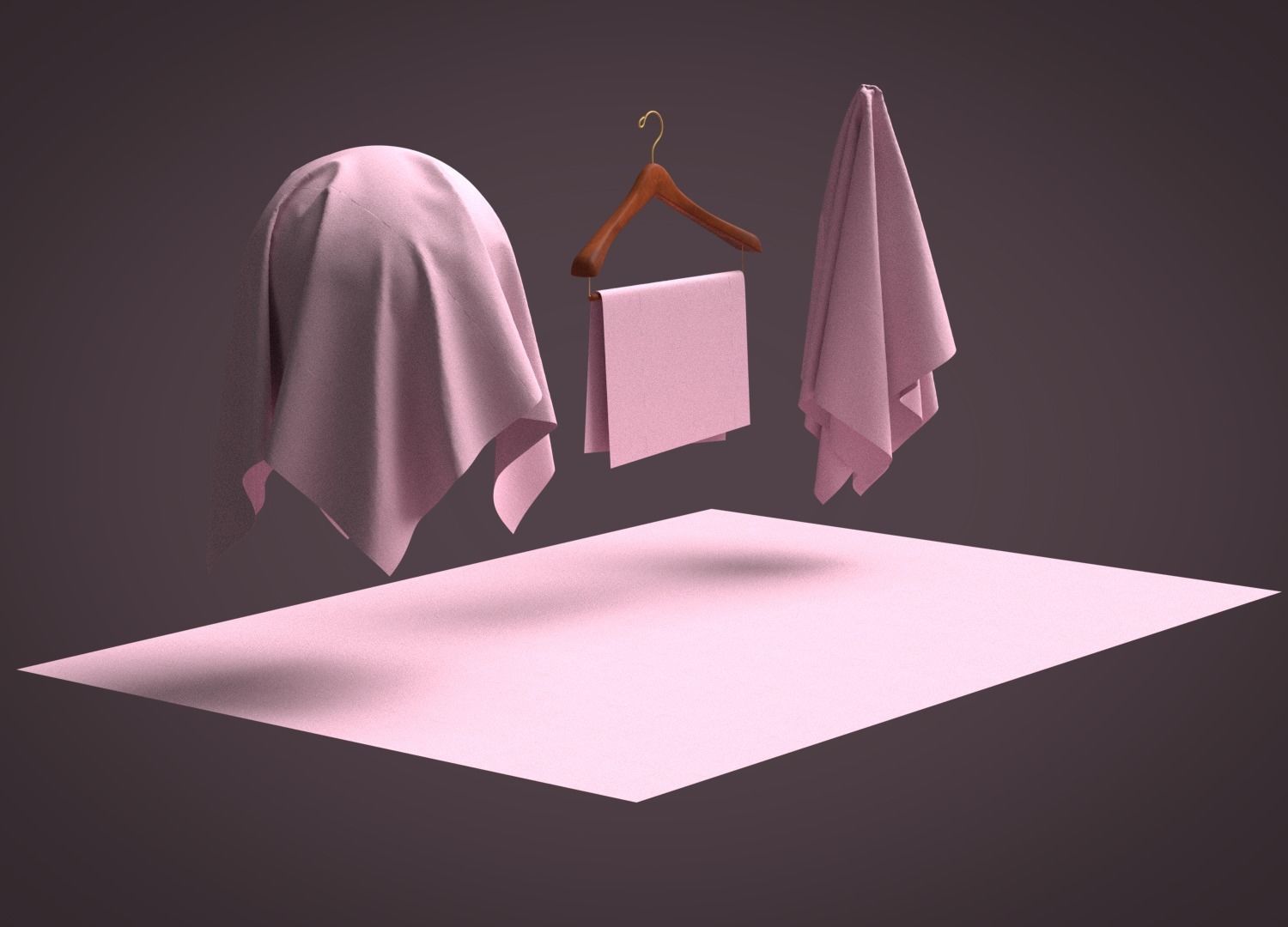 Cotton Poplin 40s Fabric 3D model_7