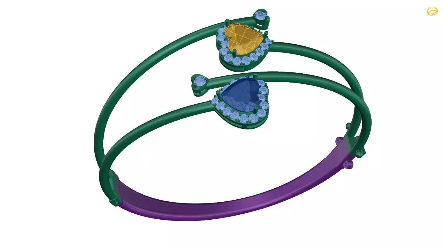 bracelet ring 3D print model_0