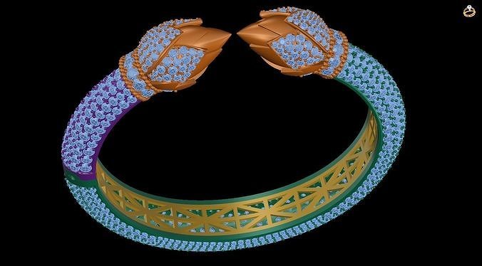 bracelet snake bangle 3D print model