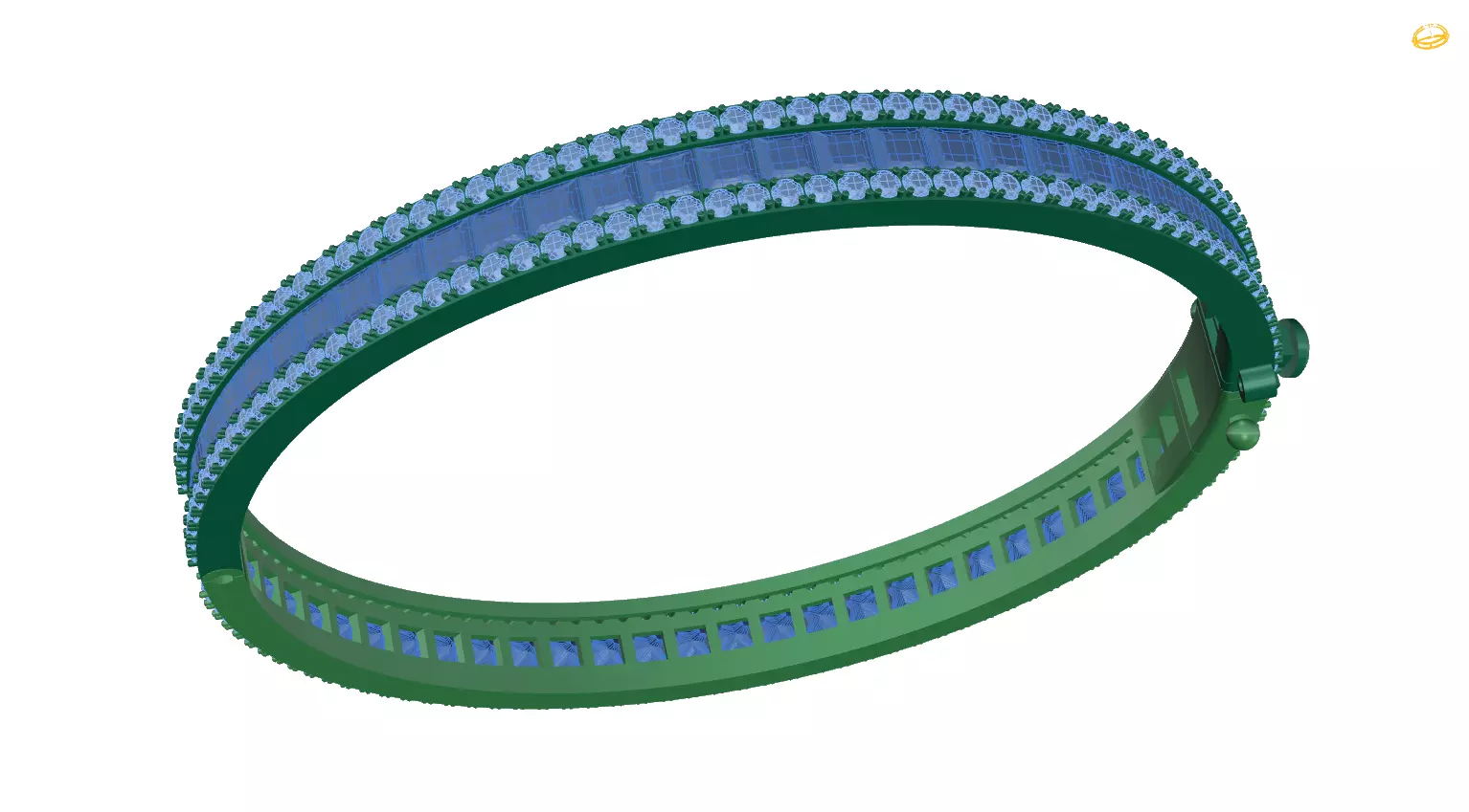 bracelet bangle 3D print model_0