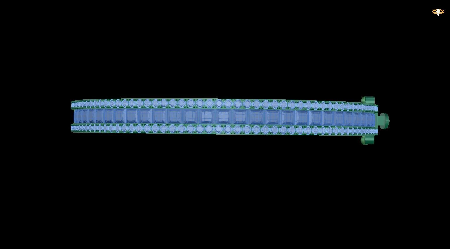 bracelet bangle 3D print model_1