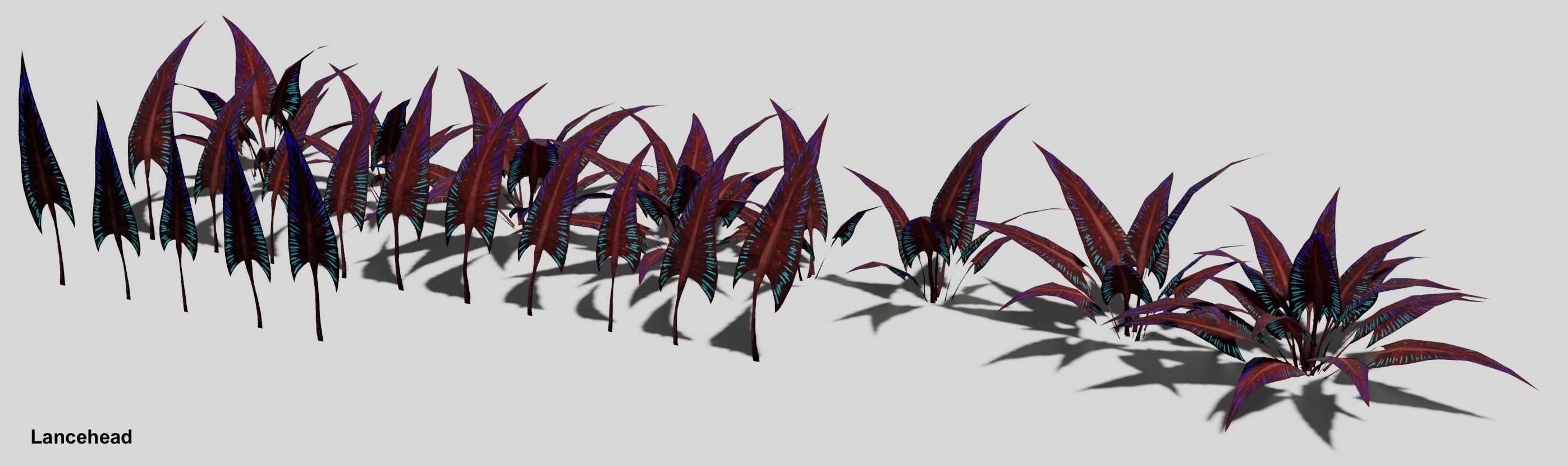 Glowing alien herbs 6 Low-poly 3D model_6
