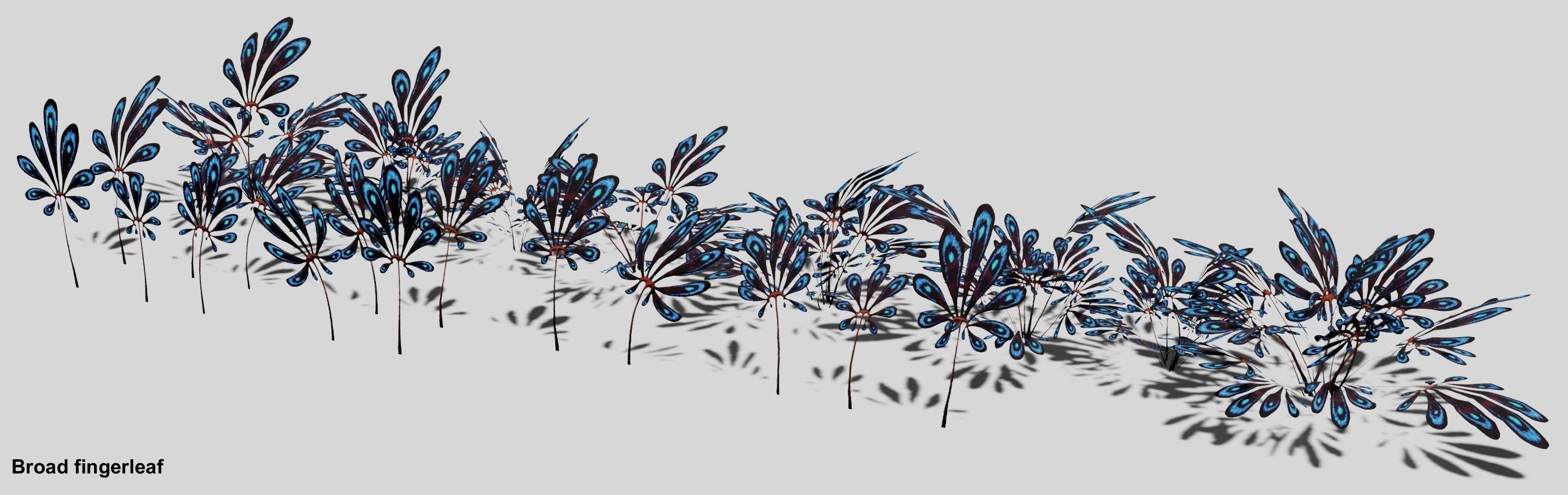 Glowing alien herbs 6 Low-poly 3D model_3