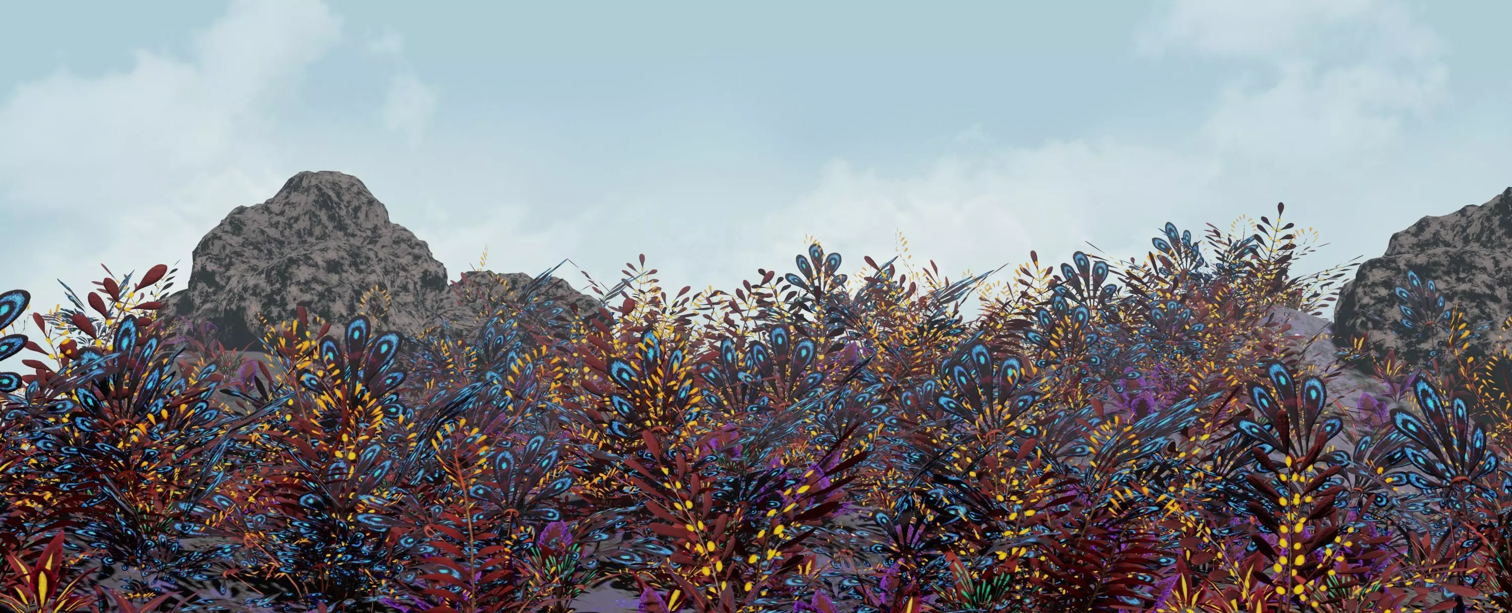 Glowing alien herbs 6 Low-poly 3D model_0