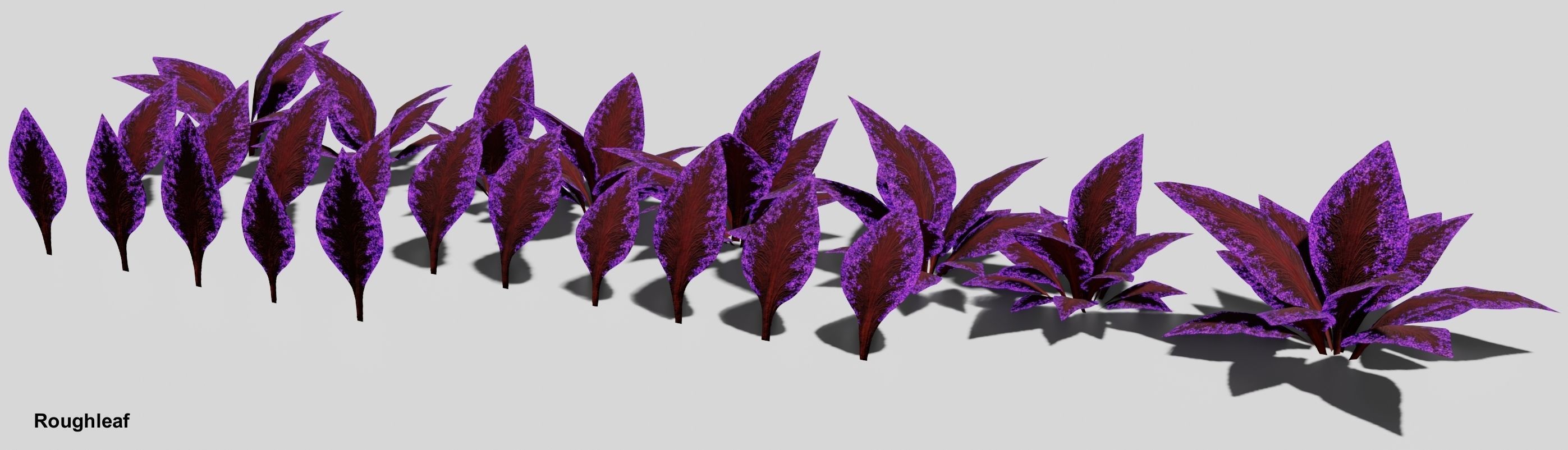 Glowing alien herbs 6 Low-poly 3D model_7