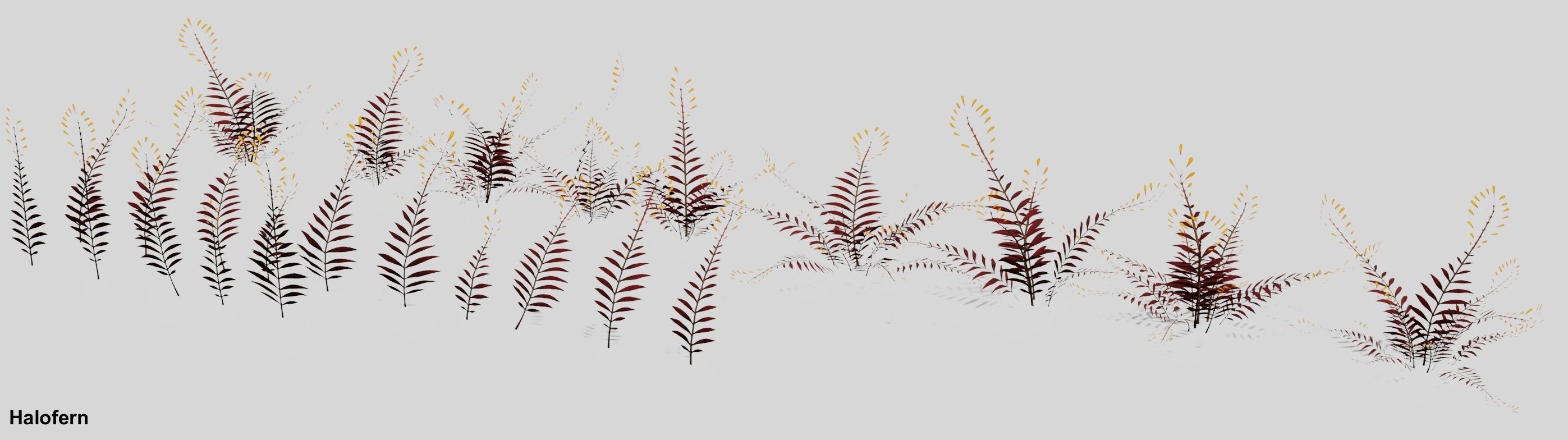 Glowing alien herbs 6 Low-poly 3D model_4