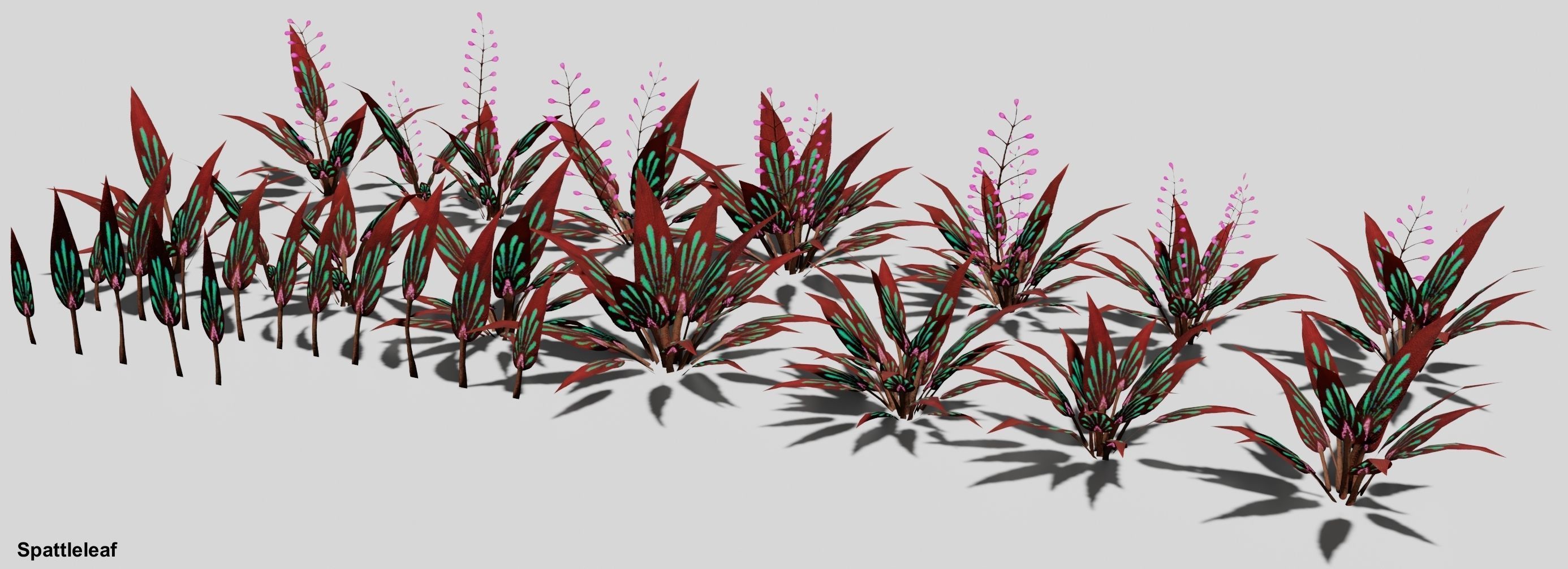Glowing alien herbs 6 Low-poly 3D model_8