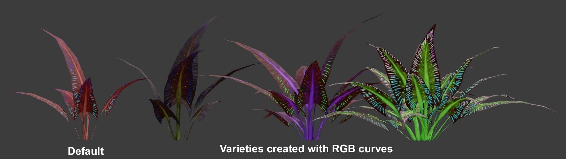 Glowing alien herbs 6 Low-poly 3D model_10