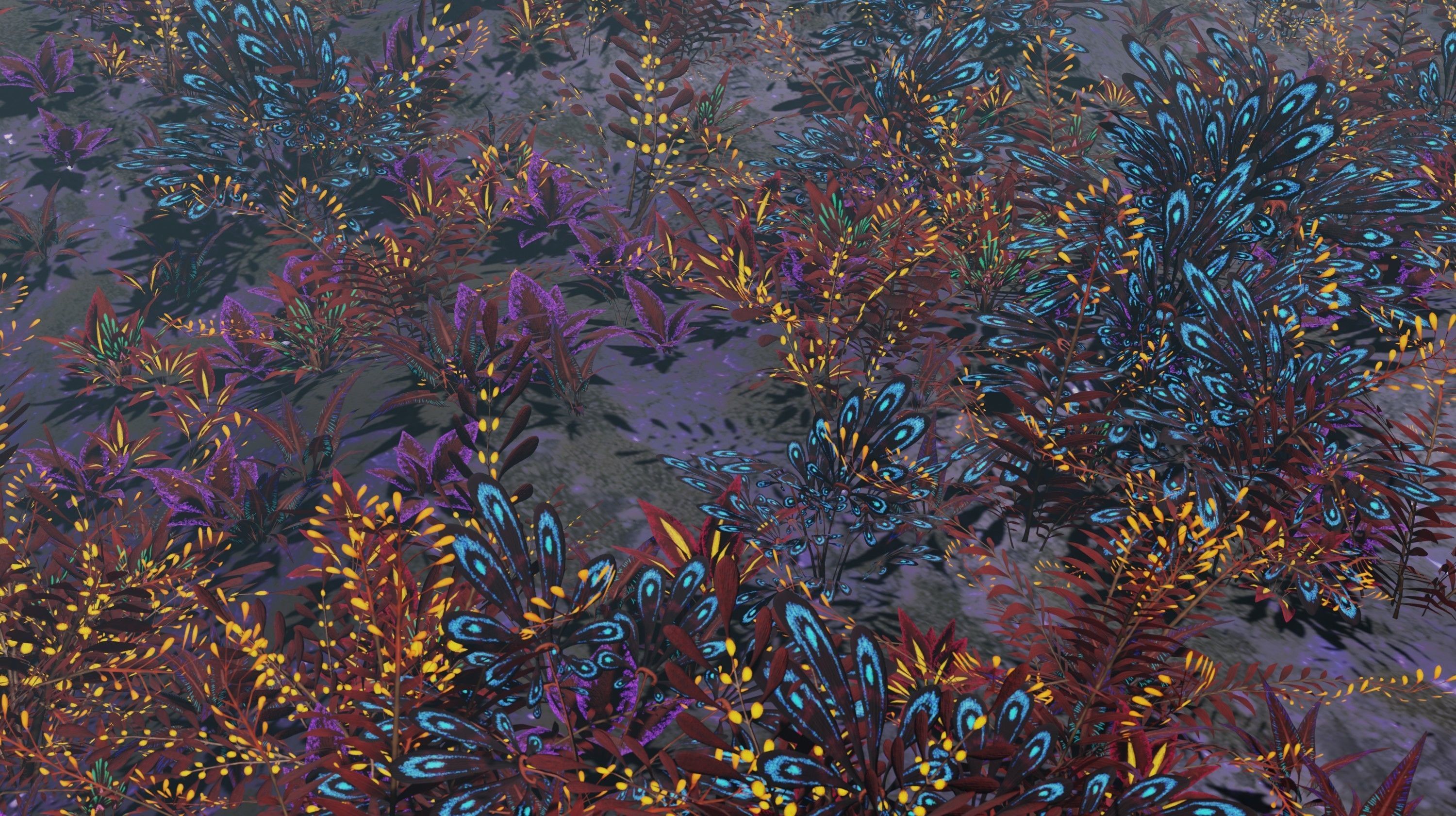 Glowing alien herbs 6 Low-poly 3D model_2