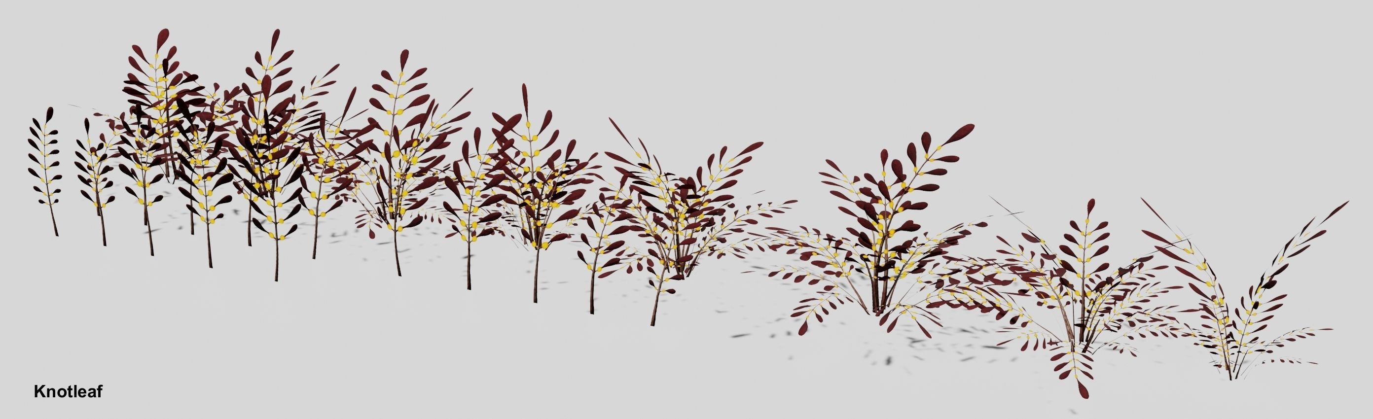 Glowing alien herbs 6 Low-poly 3D model_5