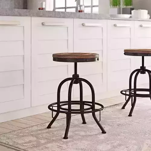 Jamil Wood Adjustable Height Stool