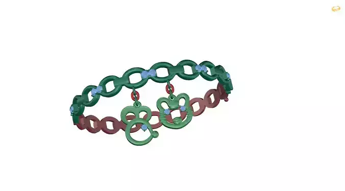 bracelet with two hearts