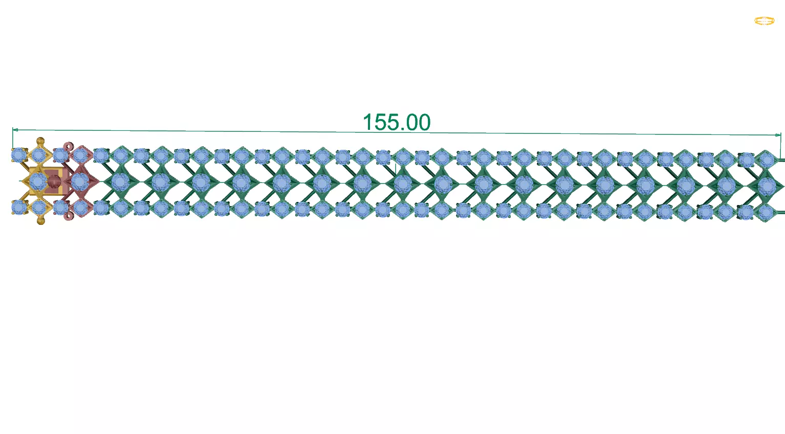 bracelet chain of light emitting diodes 3D print model_0