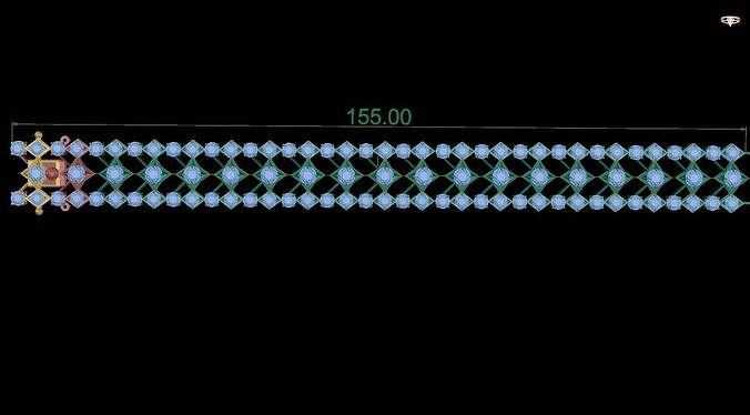 bracelet chain of light emitting diodes 3D print model