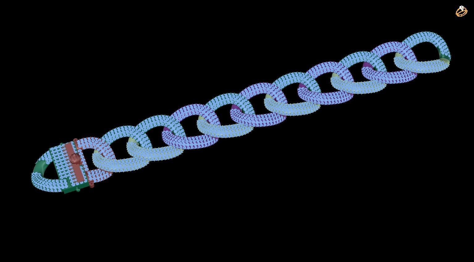 bracelet with lights 3D print model_1