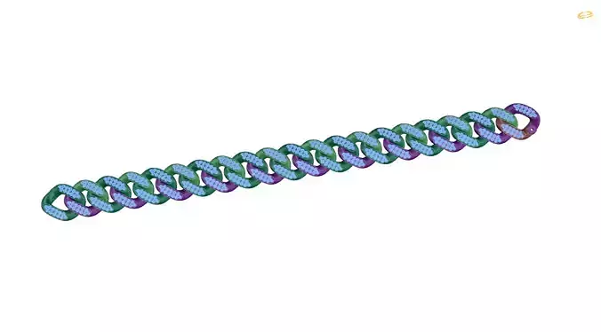 bracelet tetrahedral structure of polypeptide chain 3D print model