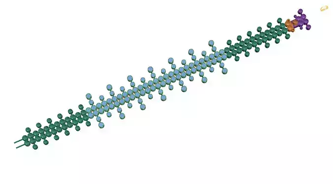 bracelet string of dots 3D print model