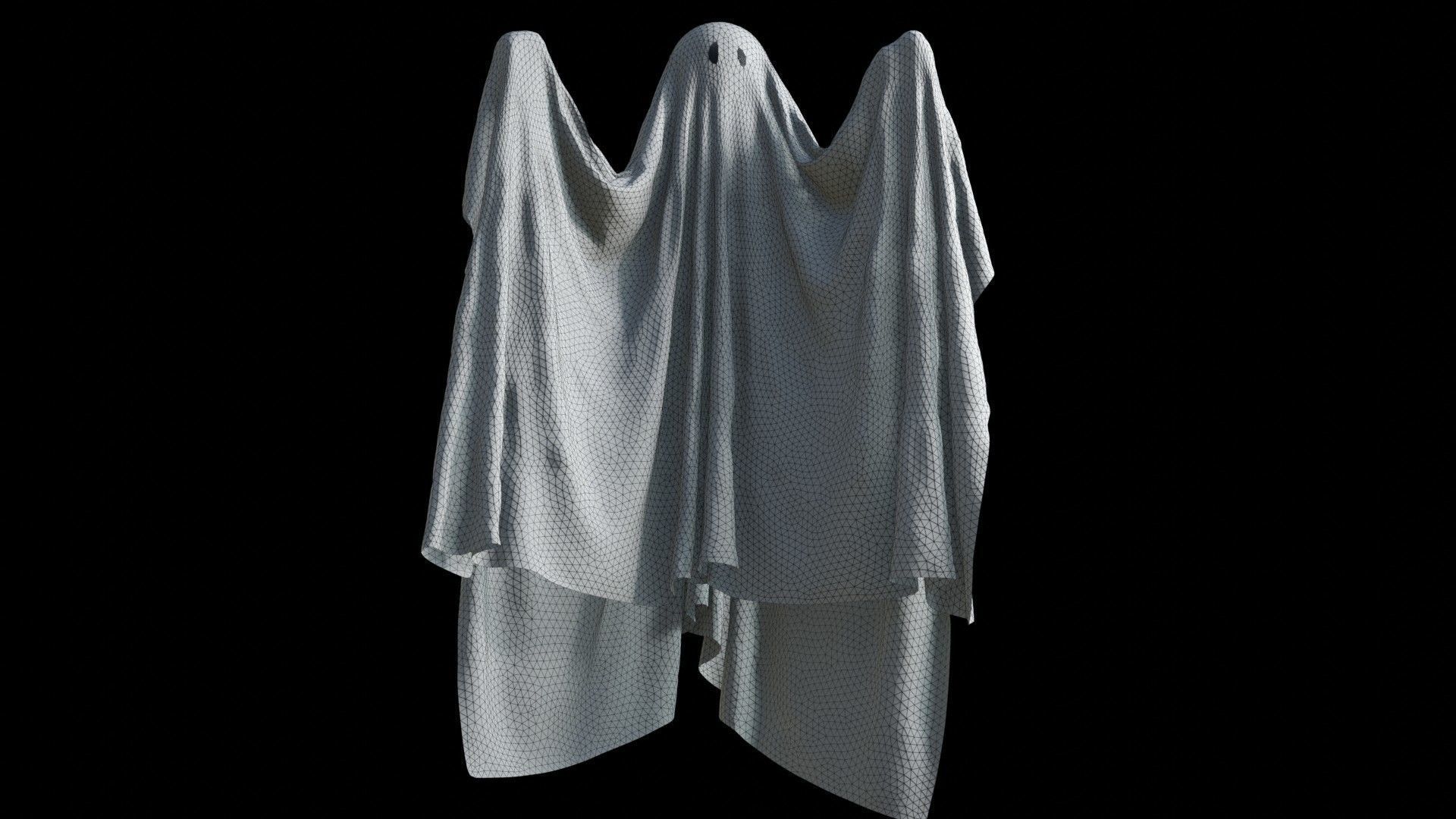 High Poly Ghost Model 3D model_6