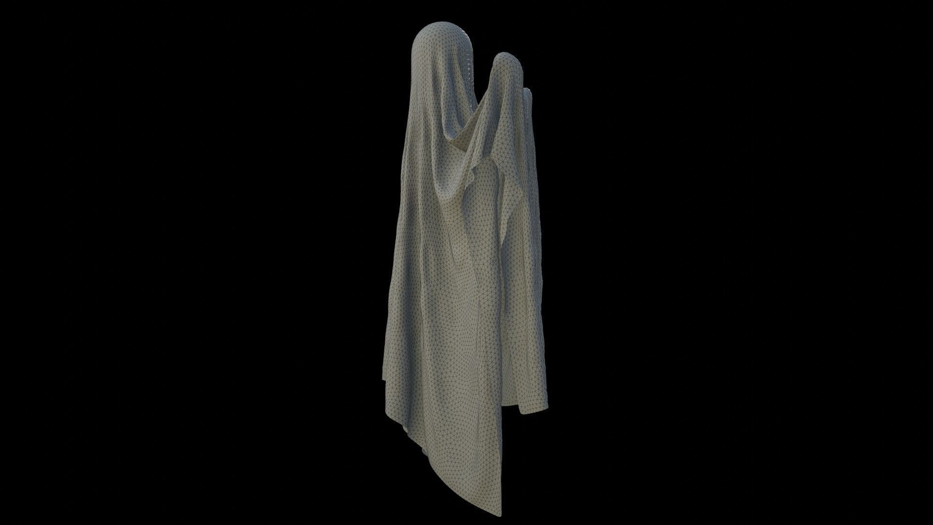 High Poly Ghost Model 3D model_7