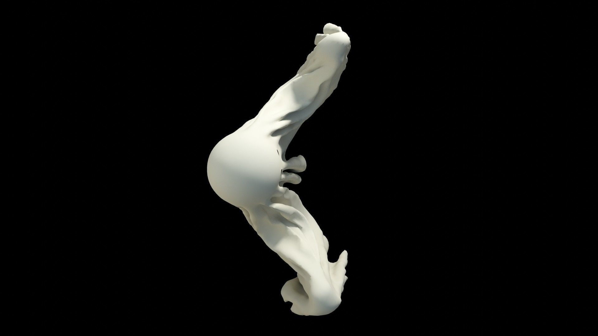 High Poly Ghost Model 3D model_3