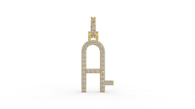 Initial Letters Pendant A 3D print model