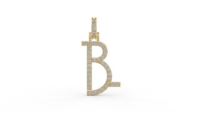 Initial Letters Pendant B 3D print model