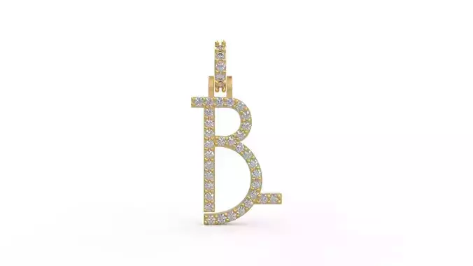 Initial Letters Pendant B 3D print model