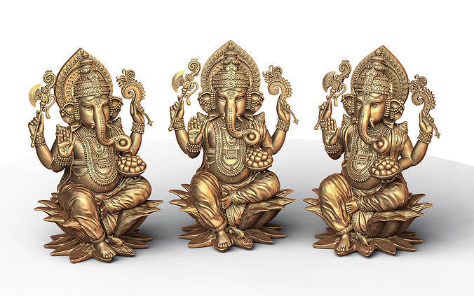 Ganesh Ji Lotus 3D  Model 14 3D print model