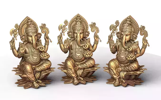 Ganesh Ji Lotus 3D  Model 14 3D print model