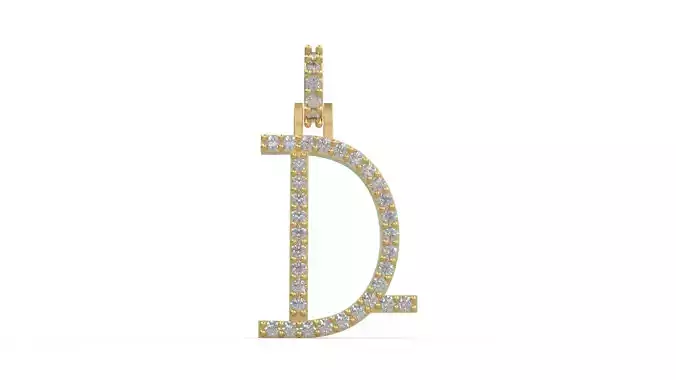 Initial Letters Pendant D 3D print model