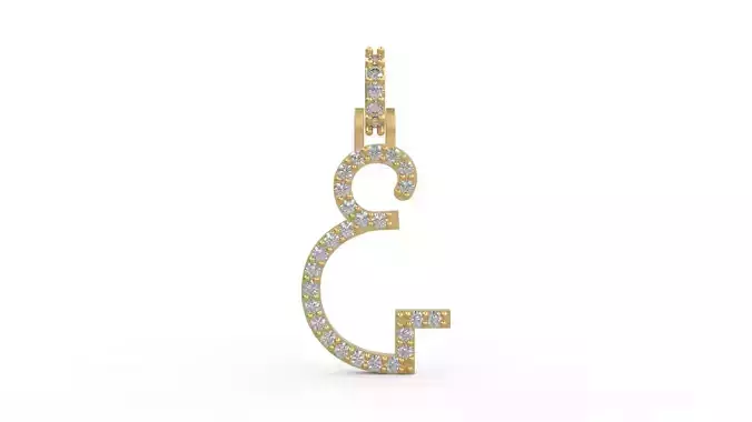 Initial Letters Pendant E 3D print model
