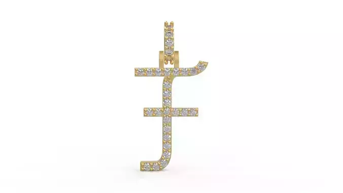 Initial Letters Pendant F 3D print model