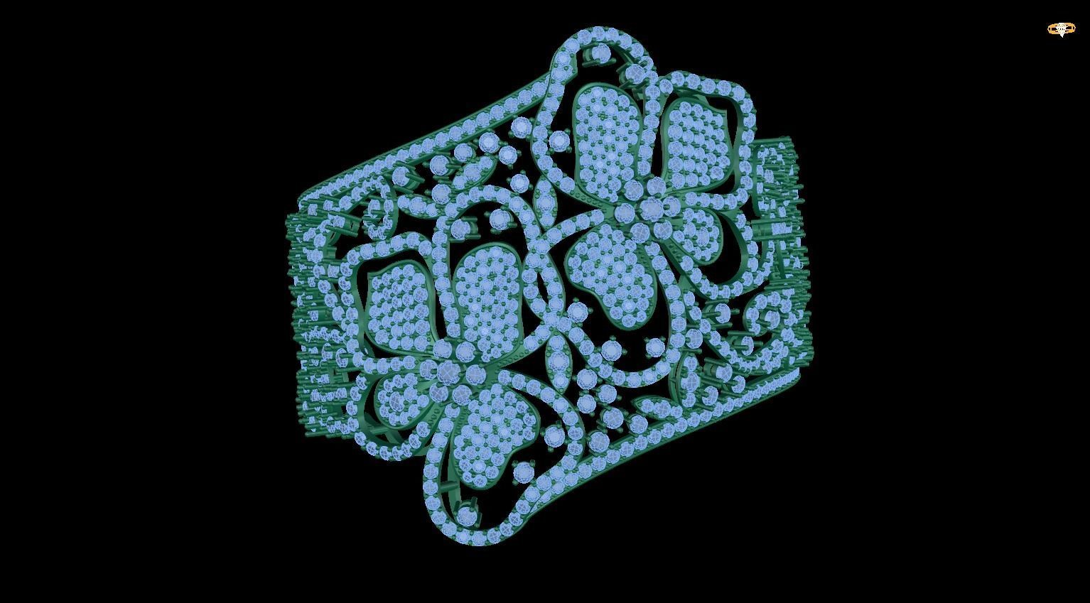 bracelet bangle 3D print model_1