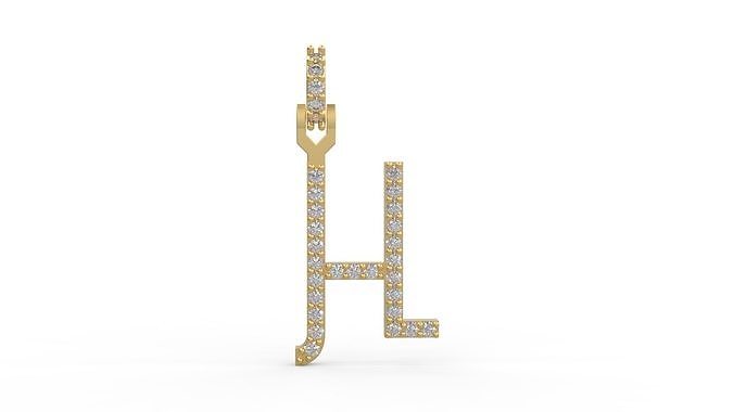 Initial Letters Pendant H 3D print model