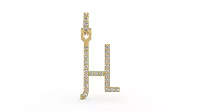 Initial Letters Pendant H 3D print model