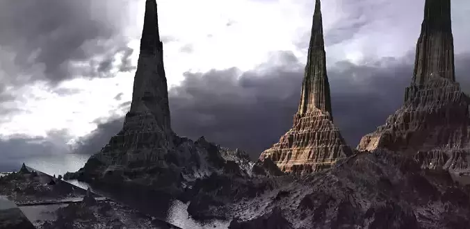 Desolate Mountains 3D model