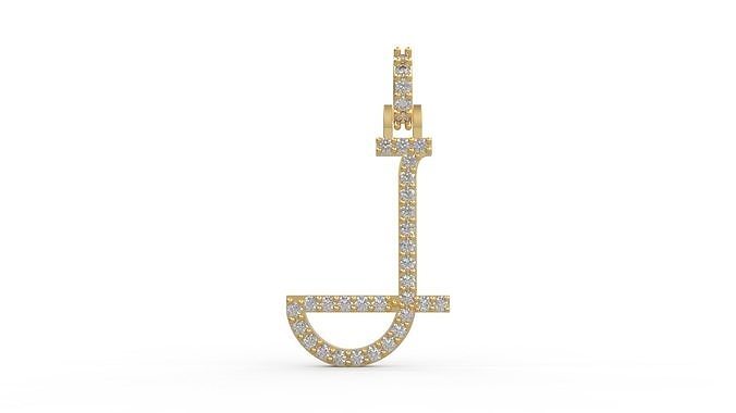 Initial Letters Pendant J 3D print model