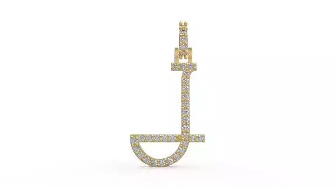 Initial Letters Pendant J 3D print model