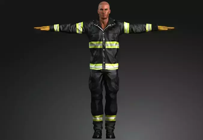 Worker male character