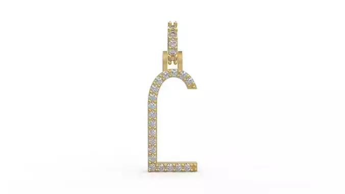 Initial Letters Pendant L 3D print model