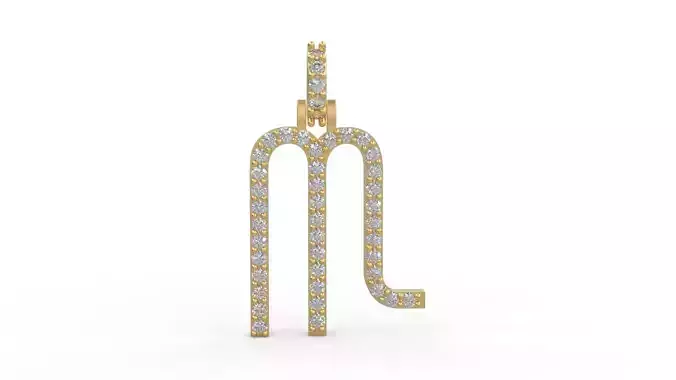 Initial Letters Pendant M 3D print model