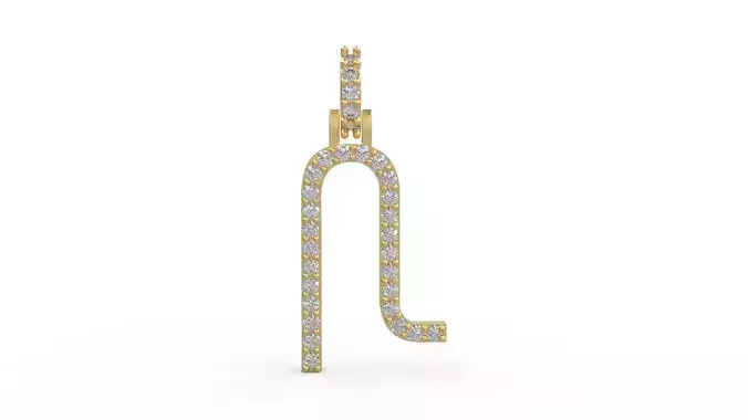 Initial Letters Pendant N 3D print model