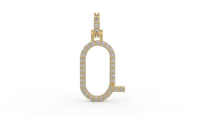 Initial Letters Pendant O 3D print model