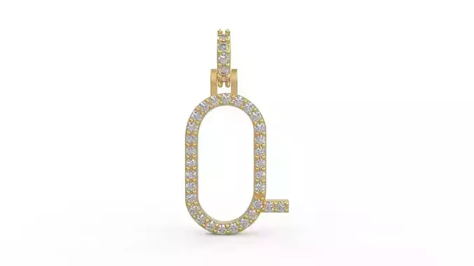 Initial Letters Pendant O 3D print model