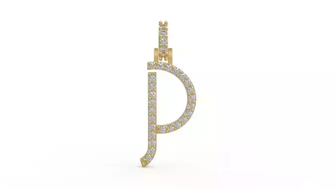 Initial Letters Pendant P 3D print model